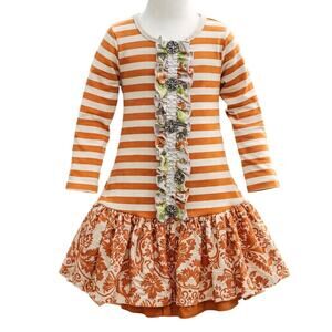 Boutique Cottagecore Girls Dress 6 Giggle Moon Ruffle Whimsical Vintage Style